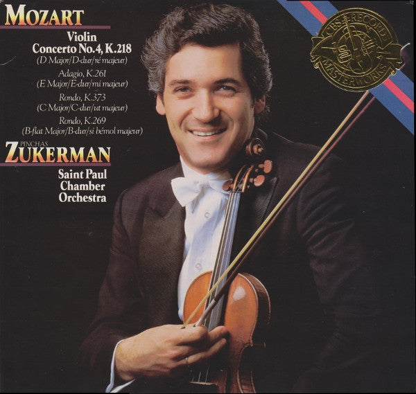 Wolfgang Amadeus Mozart - Pinchas Zukerman, The Saint Paul Chamber Orchestra : Violin Concerto No. 4, K. 218 (LP, Album)