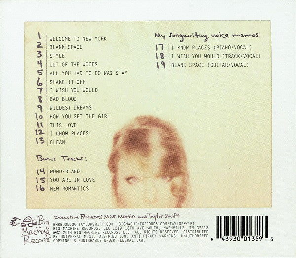 Taylor Swift : 1989 D.L.X. (CD, Album, Dlx, Sli)