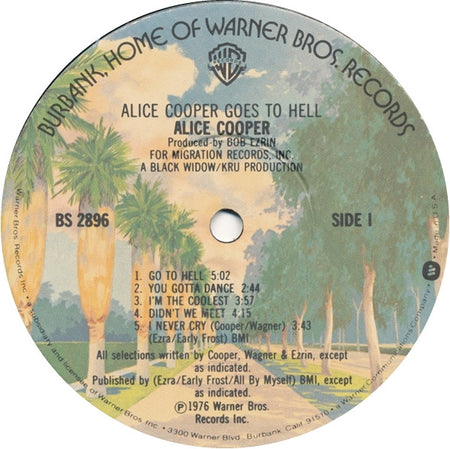 Alice Cooper (2) : Goes To Hell (LP, Album, Jac)