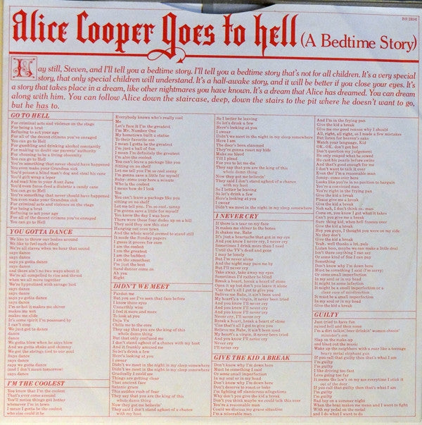 Alice Cooper (2) : Goes To Hell (LP, Album, Jac)