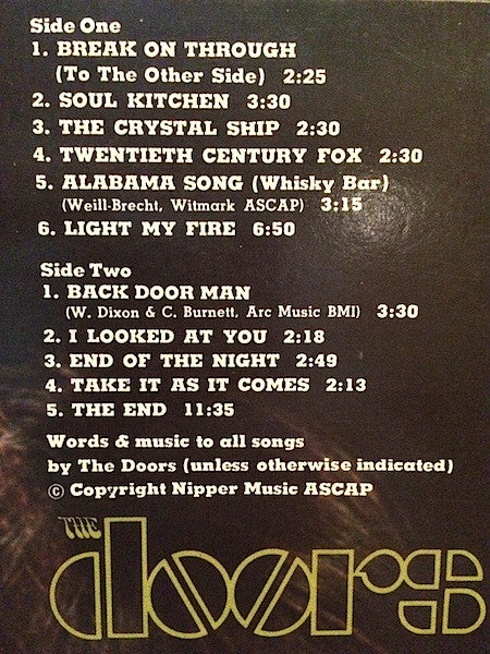 The Doors : The Doors (LP, Album, RE, RP, SRC)