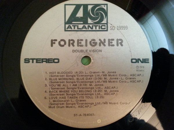 Foreigner : Double Vision (LP, Album, Pre)