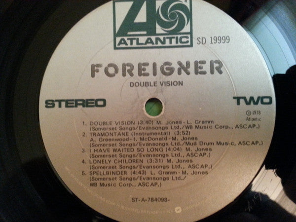 Foreigner : Double Vision (LP, Album, Pre)