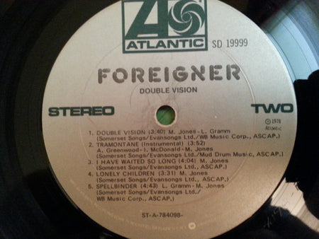 Foreigner : Double Vision (LP, Album, Pre)