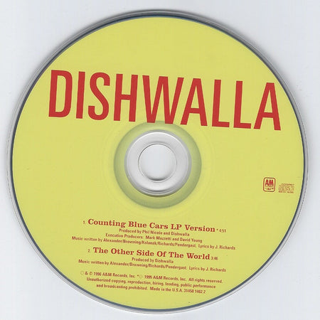 Dishwalla : Counting Blue Cars (CD, Single, Car)