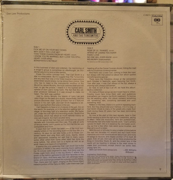 Carl Smith (3) : Carl Smith And The Tunesmiths (LP, Album, Ter)