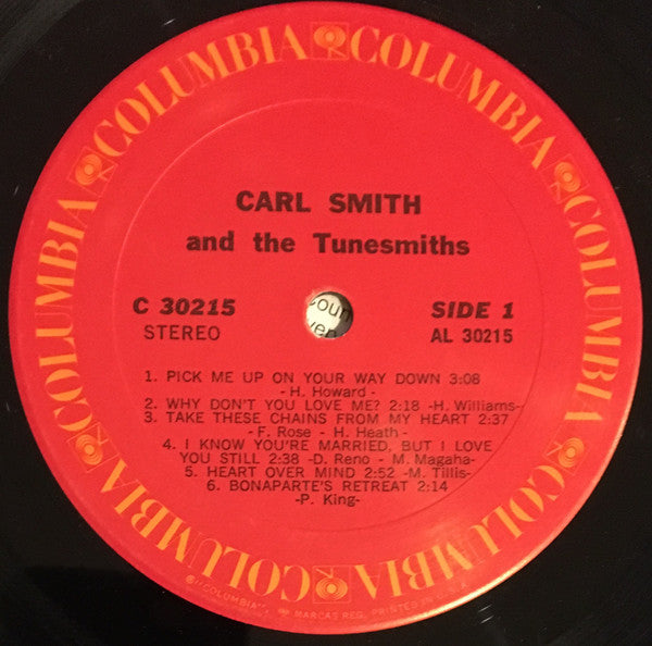 Carl Smith (3) : Carl Smith And The Tunesmiths (LP, Album, Ter)