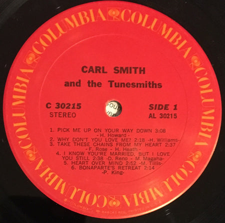 Carl Smith (3) : Carl Smith And The Tunesmiths (LP, Album, Ter)