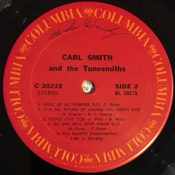 Carl Smith (3) : Carl Smith And The Tunesmiths (LP, Album, Ter)