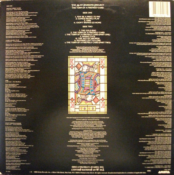 The Alan Parsons Project : The Turn Of A Friendly Card (LP, Album, Club)