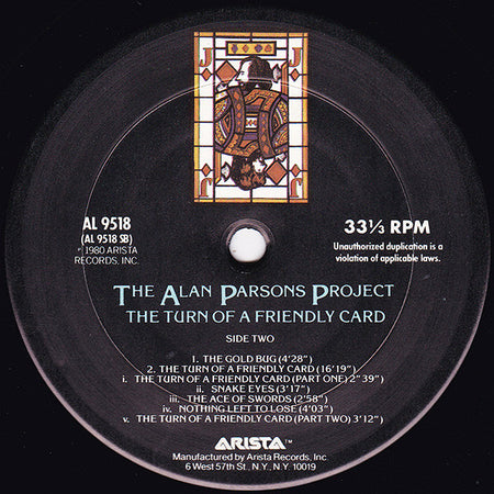 The Alan Parsons Project : The Turn Of A Friendly Card (LP, Album, Club)