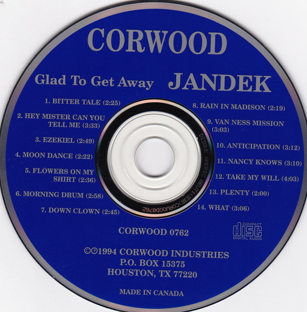 Jandek : Glad To Get Away (CD, Album)