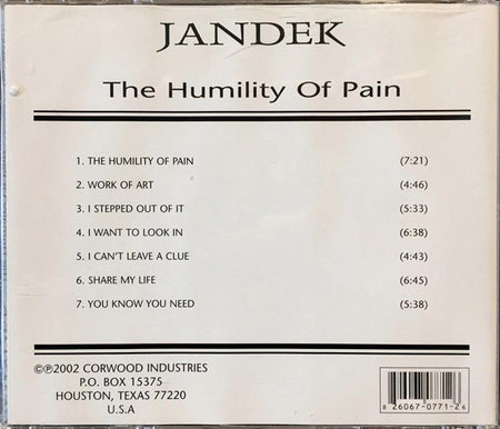 Jandek : The Humility Of Pain (CD, Album)