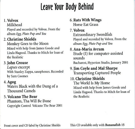 Various : Leave Your Body Behind (CD, Album, Comp)