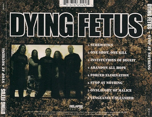 Dying Fetus : Stop At Nothing (CD, Album)