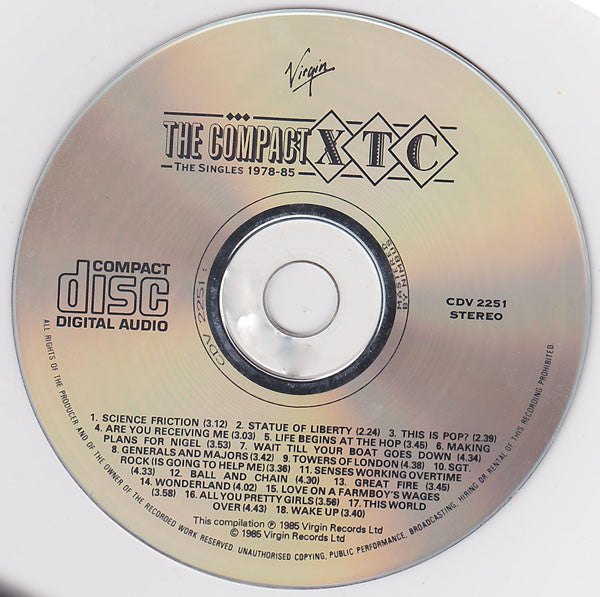 XTC : The Compact XTC - The Singles 1978-85 (CD, Comp)
