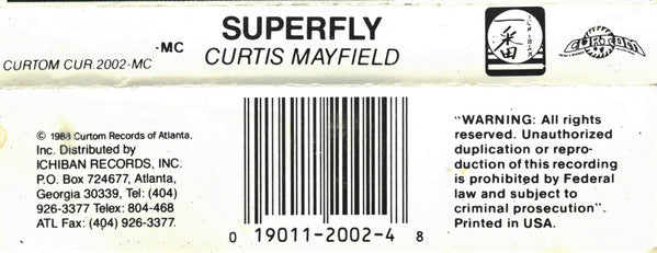 Curtis Mayfield : Super Fly (Cass, Album, RE)
