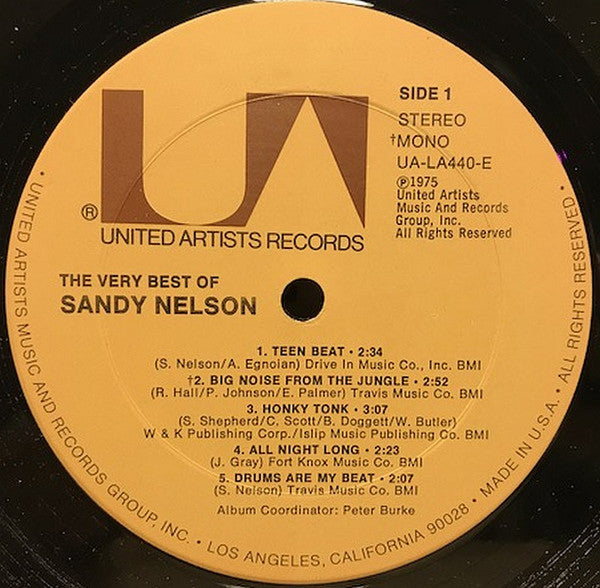 Sandy Nelson : The Very Best Of Sandy Nelson (LP, Comp)