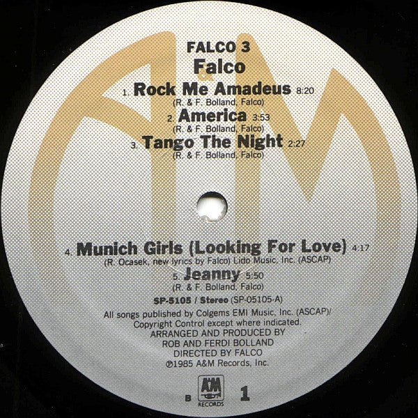 Falco : Falco 3 (LP, Album, B -)