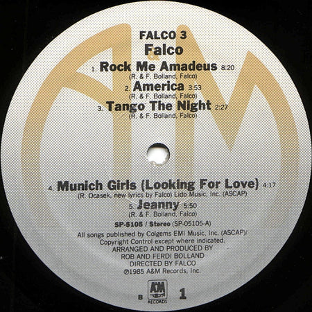 Falco : Falco 3 (LP, Album, B -)