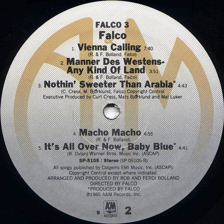 Falco : Falco 3 (LP, Album, B -)