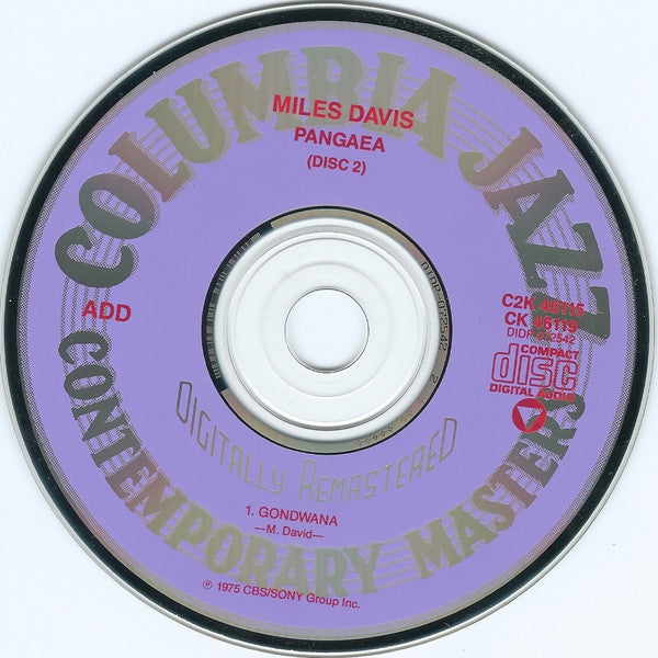 Miles Davis : Pangaea (2xCD, Album, RE, RM)