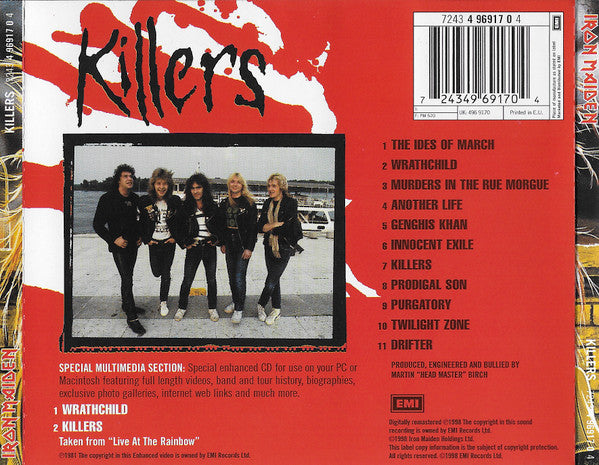 Iron Maiden : Killers (CD, Album, Enh, RE, RM, RP, IMS)