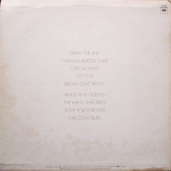 Aerosmith : Draw The Line (LP, Album, Ter)