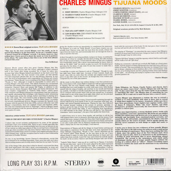 Charles Mingus : Tijuana Moods (LP, Album, Ltd, RE, RM, 180)