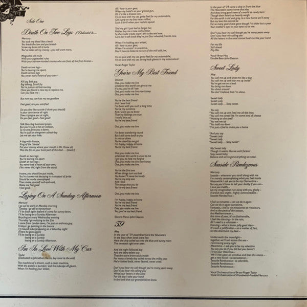 Queen : A Night At The Opera (LP, Album, SP )