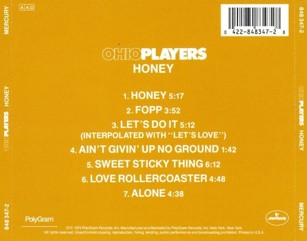 Ohio Players : Honey (CD, Album, RE)