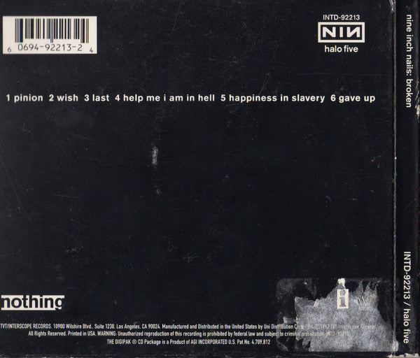 Nine Inch Nails : Broken (CD, EP, RE, Dig)