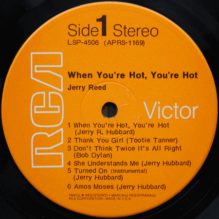 Jerry Reed : When You're Hot, You're Hot (LP, Album, Hol)