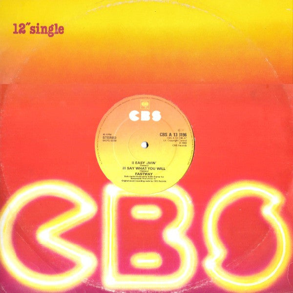 Fastway (2) : Easy Livin' (12", Lab)