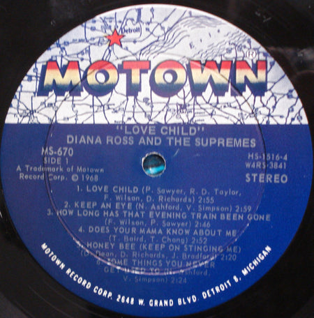 Diana Ross And The Supremes* : Love Child (LP, Album, Ind)