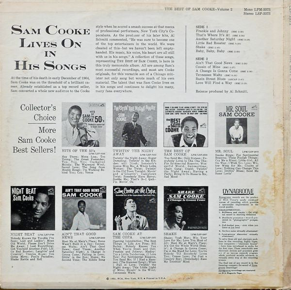 Sam Cooke : The Best Of Sam Cooke Volume 2 (LP, Comp)