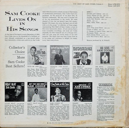 Sam Cooke : The Best Of Sam Cooke Volume 2 (LP, Comp)