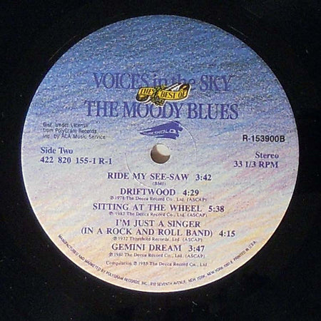 The Moody Blues : Voices In The Sky: The Best Of The Moody Blues (LP, Comp, Club)