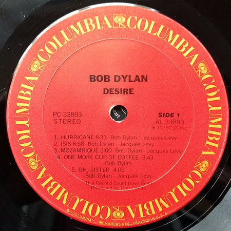 Bob Dylan : Desire (LP, Album)
