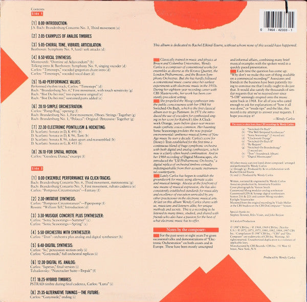 Wendy Carlos : Secrets Of Synthesis (LP, Album)
