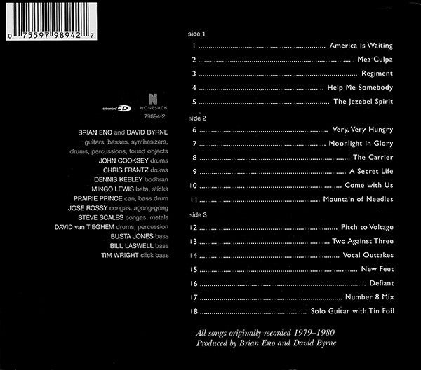 Brian Eno + David Byrne : My Life In The Bush Of Ghosts (CD, Album, Enh, RE, RM)