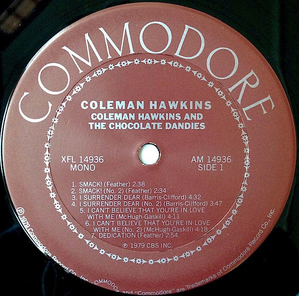 Coleman Hawkins : Coleman Hawkins And The Chocolate Dandies  (LP, Comp, Mono)