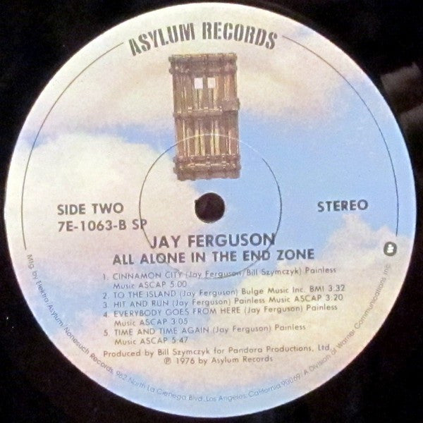 Jay Ferguson : All Alone In The End Zone (LP, Album, SRC)