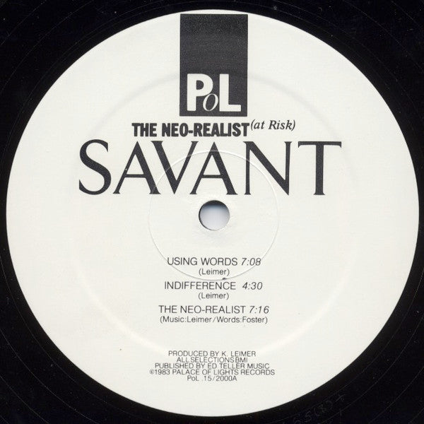 Savant (2) : The Neo-Realist (At Risk) (LP, Album)