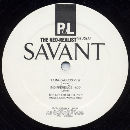 Savant (2) : The Neo-Realist (At Risk) (LP, Album)