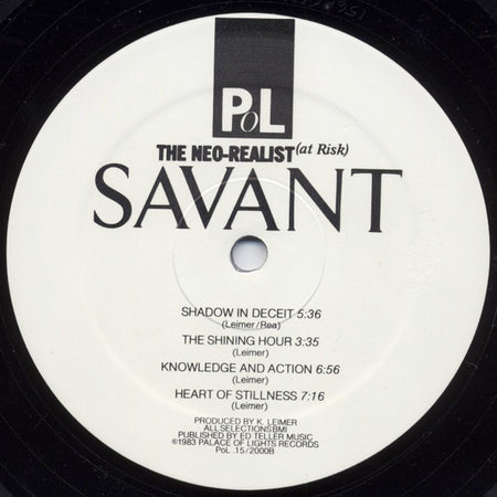 Savant (2) : The Neo-Realist (At Risk) (LP, Album)