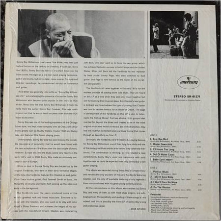 Eric Clapton and The Yardbirds With Sonny Boy Williamson (2) : Eric Clapton And The Yardbirds Live With Sonny Boy Williamson (LP, Album, RE)
