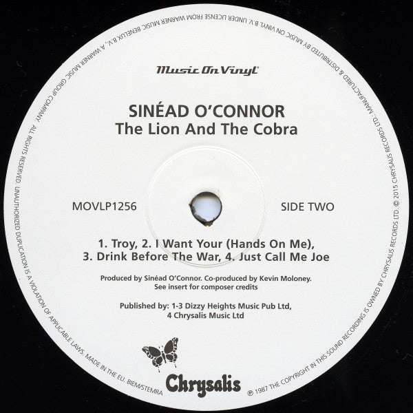 Sinéad O'Connor : The Lion And The Cobra (LP, Album, RE, 180)