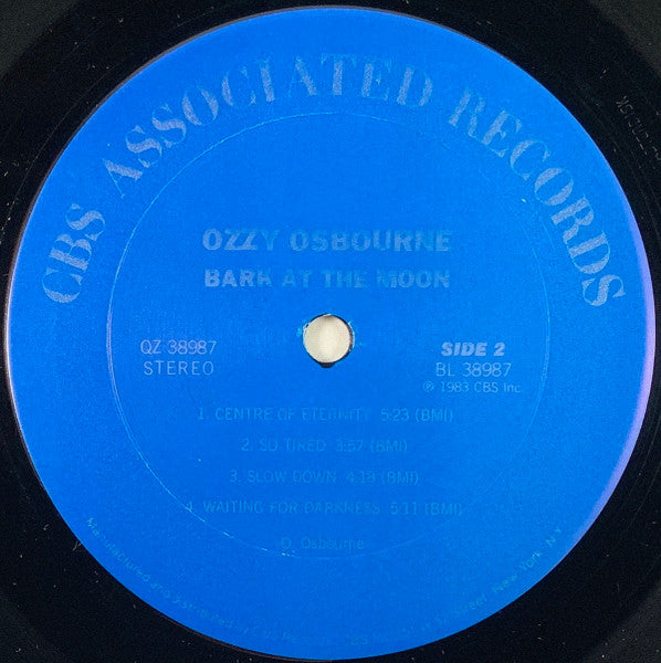 Ozzy Osbourne : Bark At The Moon (LP, Album, Car)