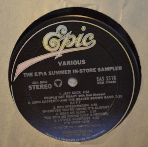 Various : The Long Hit Summer (On Epic, Portrait And The CBS Associated Labels) (LP, Comp, Promo, Smplr)